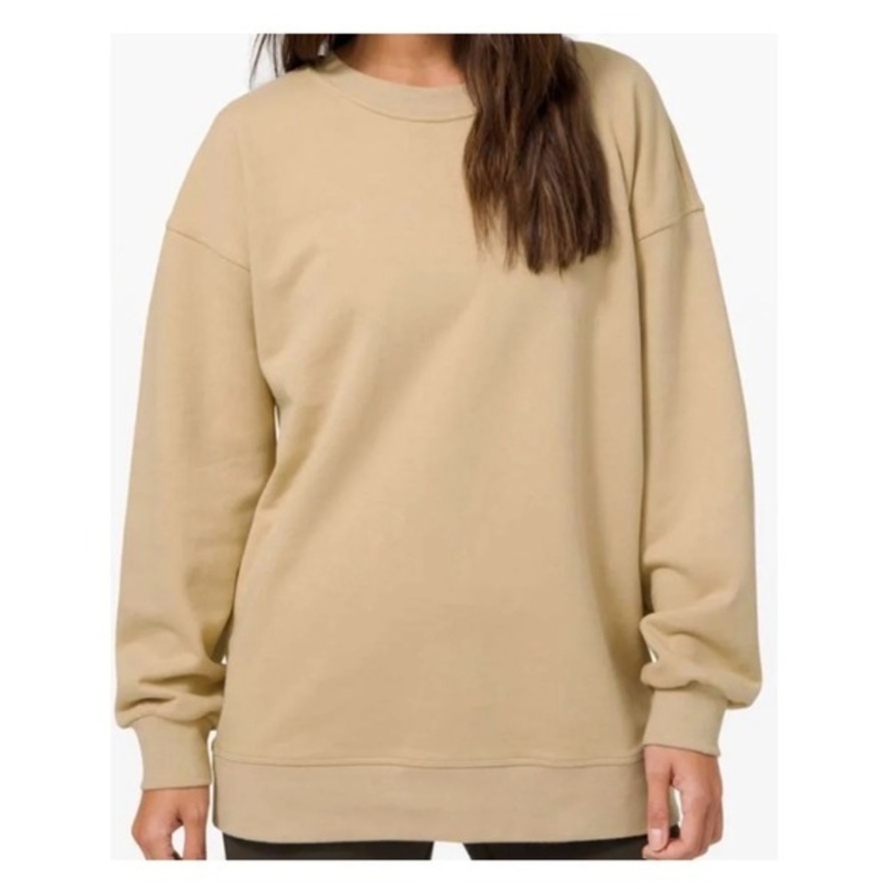 Lululemon Pale Yellow Perfectly Oversized Crew Sweatshirt Fits L